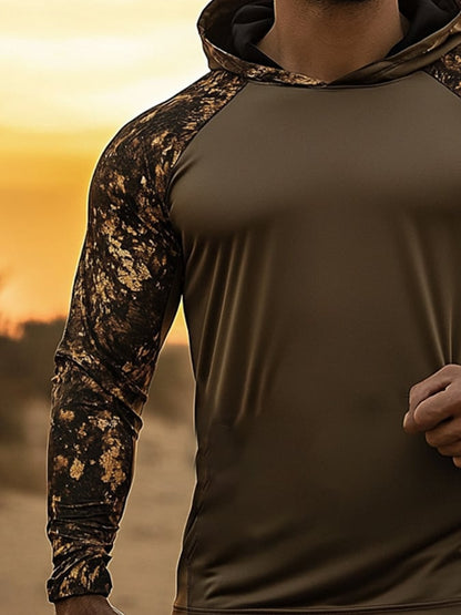 Men's Outdoor Sun Protection Cool Hooded Sun Protection Long Sleeve Top