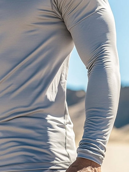 Men's Outdoor Sun Protection Breathable Cool Hooded Sun Protection Long Sleeve Top