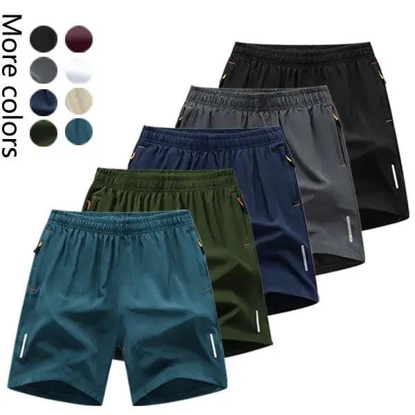 Men's  5-Pack Quick-Dry Shorts – Lightweight Breathable Athletic & Casual Shorts