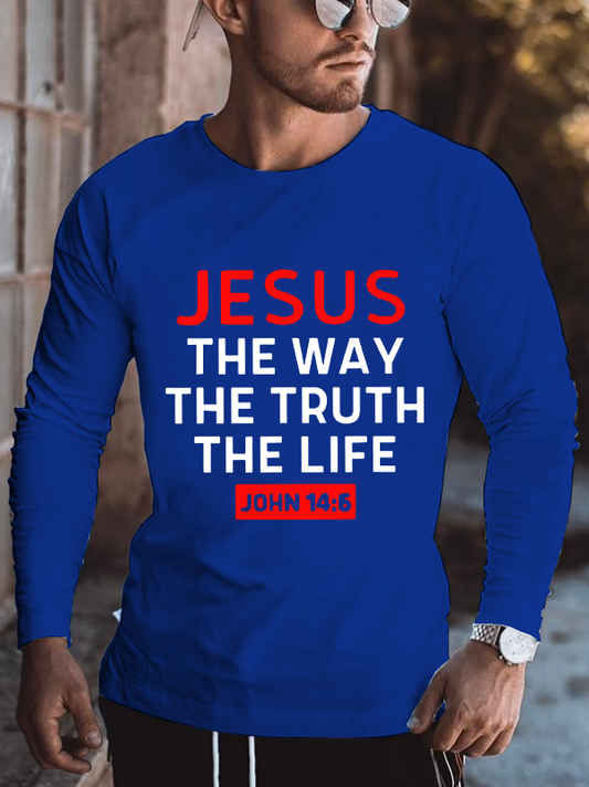 Jesus The Way Truth Life John 14:6 Long Sleeve T-Shirt