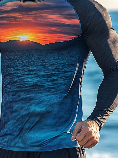 Men's Outdoor Sun Protection Breathable Cool Hooded Sun Protection Long Sleeve Top