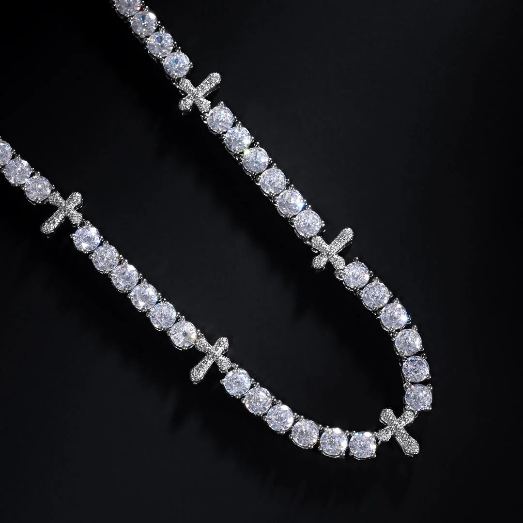 5mm Iced Cross Tennis Chain