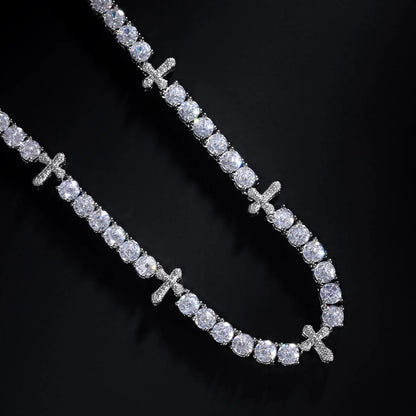 5mm Iced Cross Tennis Chain