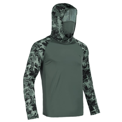 Sun Hoodie with Built-In Face Cover