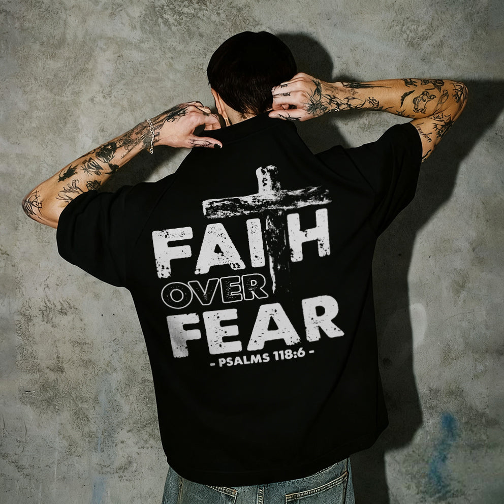 Faith Over Fear Printed Men's T-shirt
