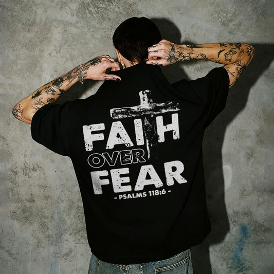 Faith Over Fear Printed Men's T-shirt