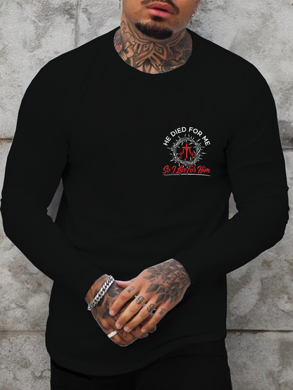 He Died For Me So I live For Him Cotton Long Sleeve T-Shirt