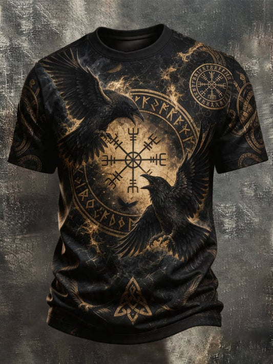 Men's Vintage Viking-Print T-Shirt