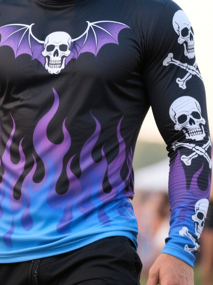 Men's Outdoor Sun Protection Breathable Cool Mask Hooded Sun Protection Long-Sleeved Top