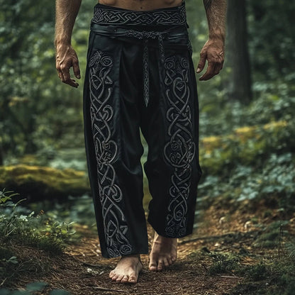 Men's Viking Nordic Celtic Runes Art Knot Pants