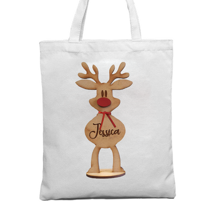 Moose Christmas Gift Tote Bag Canvas Bag