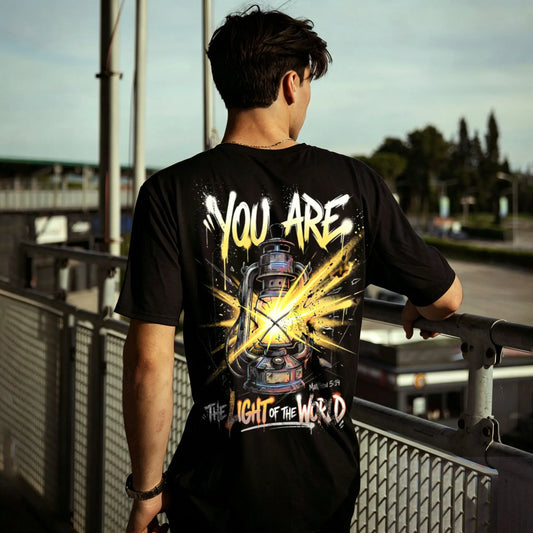 You Are The Light Of The World Matthew 5:14 Printed Men's T-shirt