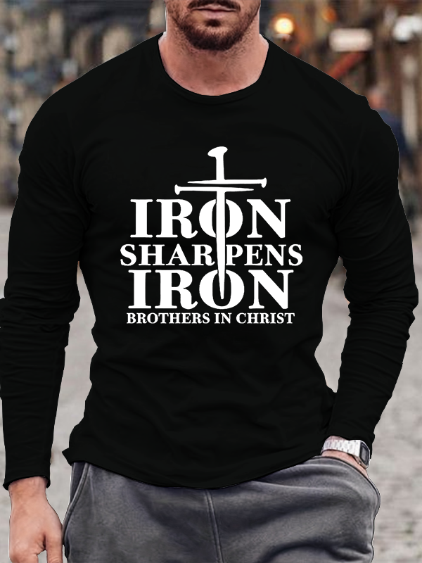 Iron Sharpens Christian Long Sleeve T-Shirt