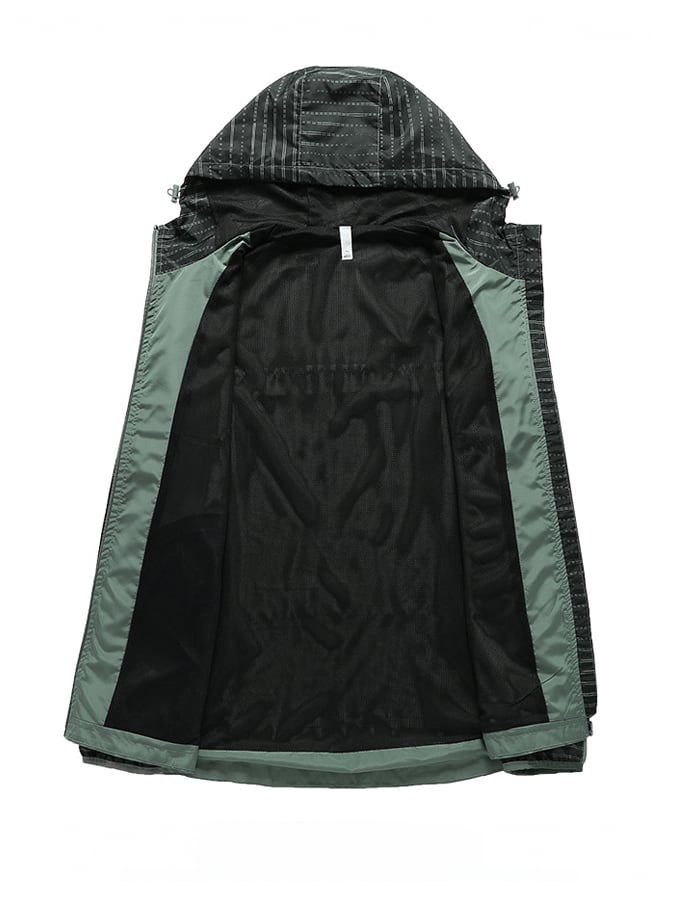 Men'S Breathable Waterproof And Windproof Outdoor Hooded Casual Jacket