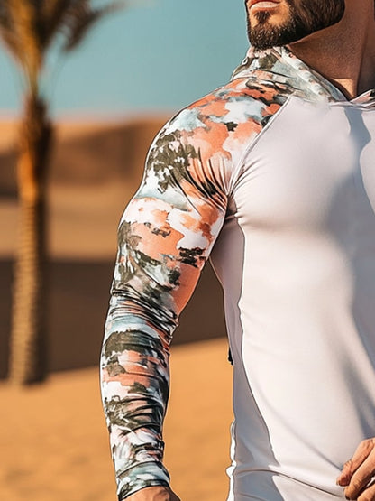 Men's Outdoor Sun Protection Cool Hooded Sun Protection Long Sleeve Top