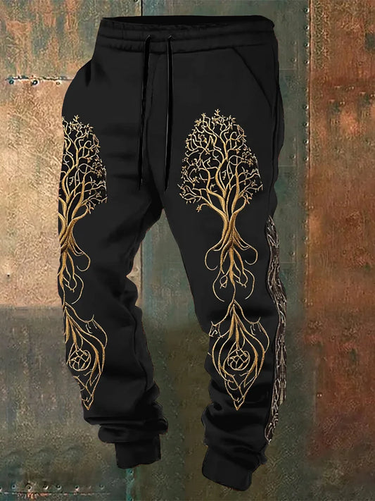 Men's Viking Unisex Tree Of Life Graphics Jogging Pants