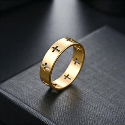 Popular Minimalist Cross Ring