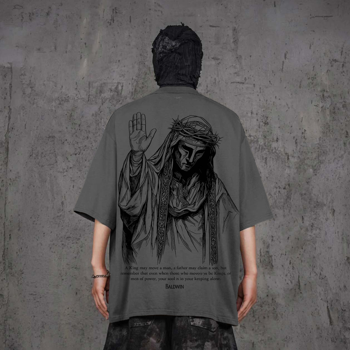 Jesus With Quote Printed Men's T-shirt