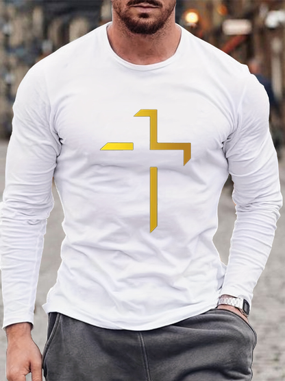 Cross Christian Cotton Long Sleeve T-Shirt