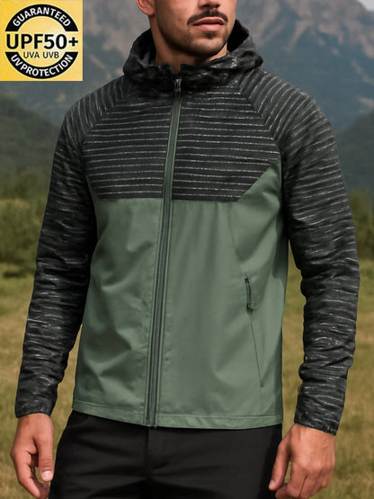 Men'S Breathable Waterproof And Windproof Outdoor Hooded Casual Jacket