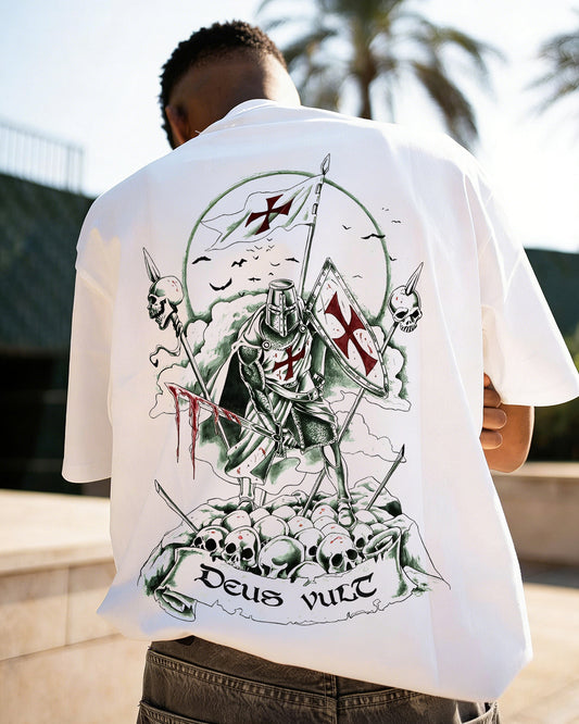 Deus Vult Templar Knight Printed Men's T-shirt