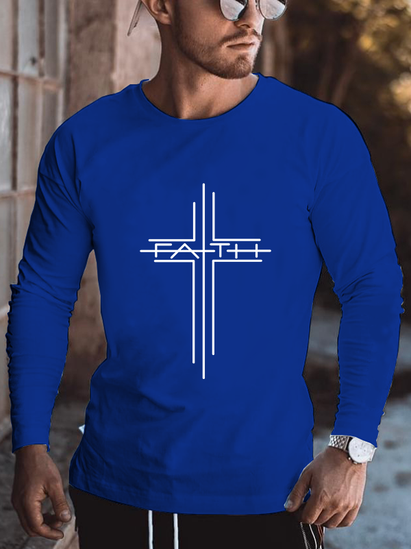 Faith & Cross Men's Long Sleeve T-Shirt