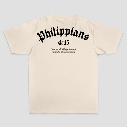 Philippians 4:13 I Can Do All Things Through Him Who Strengthens Me Printed Men's T-shirt