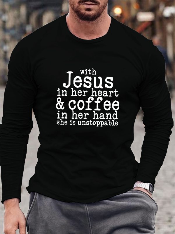 Jesus in her Heart Long Sleeve T-Shirt