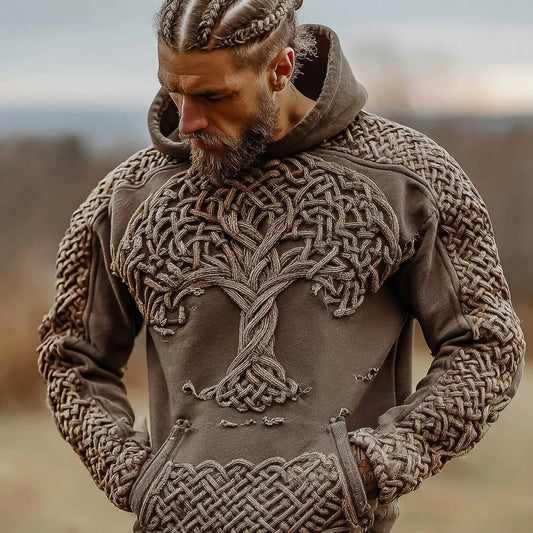 Men's Viking Celtic Knot Tree Of Life Art Hoodie
