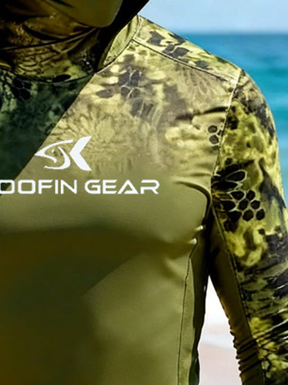 Men's Outdoor Sun Protection Breathable Cool Hooded Sun Protection Long-Sleeved Top