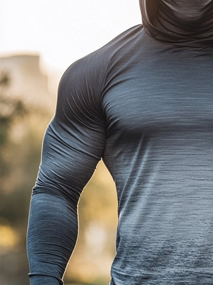 Men's Outdoor Sun Protection Breathable Cool Hooded Sun Protection Long Sleeve Top