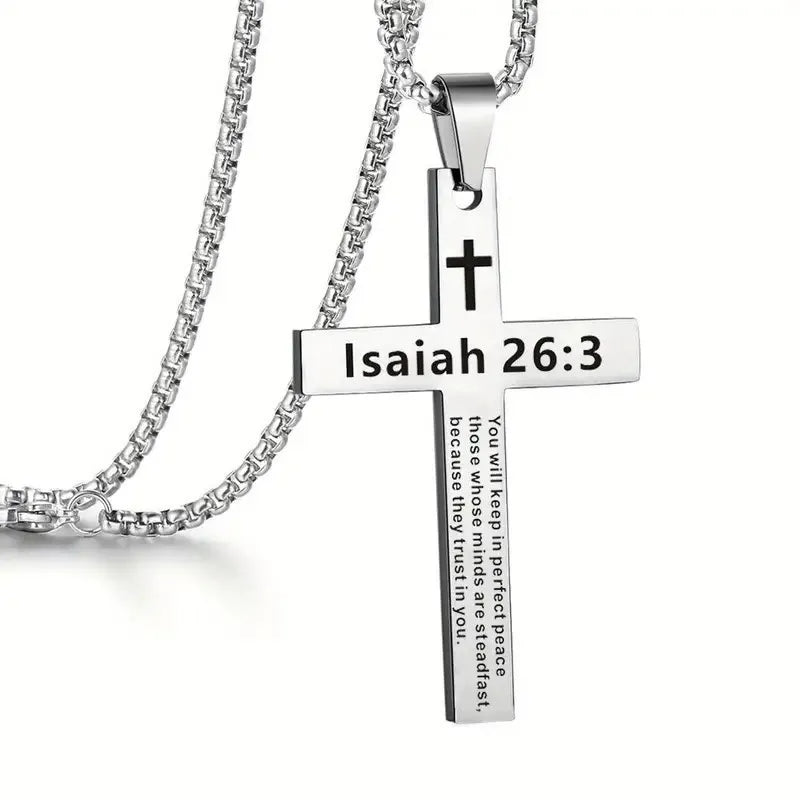 Bible Verse Cross Necklace