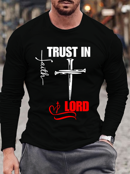 Trust In The Lord Christian Cotton Long Sleeve T-Shirt