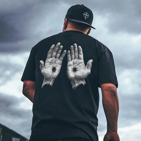 Hollowed Hands Printed Men's T-shirt