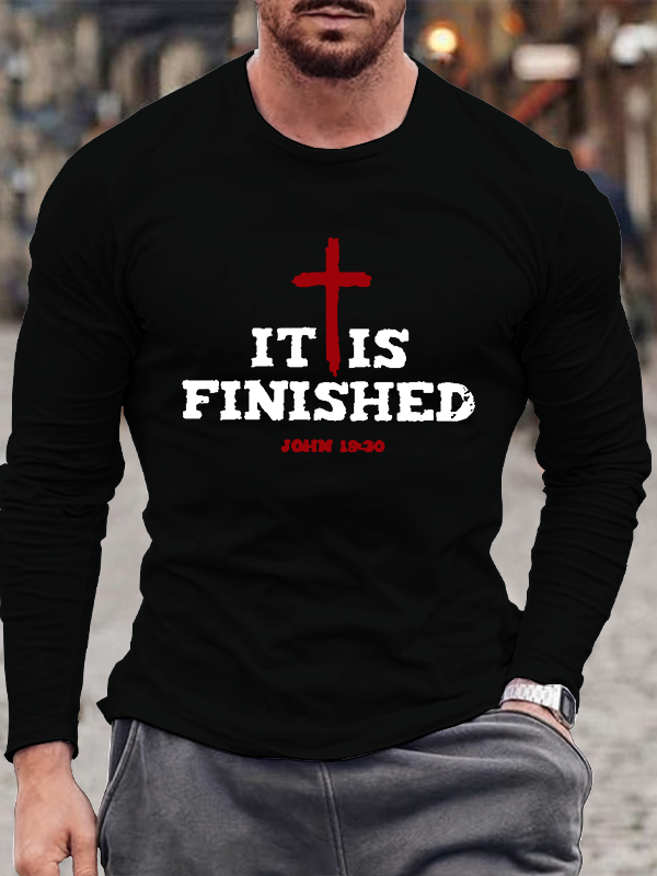 It Is Finished  Cotton Long Sleeve T-Shirt