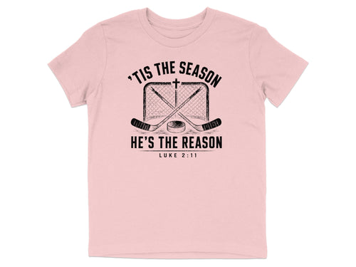 'Tis The Season He's The Reason - Hockey Youth T-Shirt