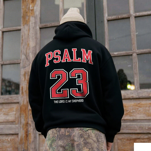 Psalm 23 The Lord Is My Shepherd Printed Men's Hoodie