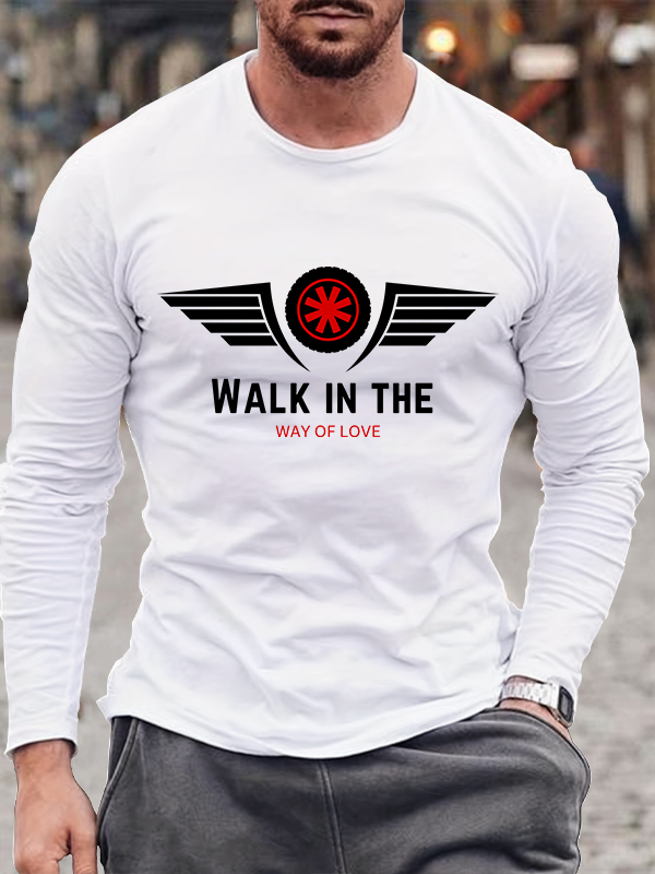 Men's Faith Walk in the way of love Focus on the lord Long Sleeve