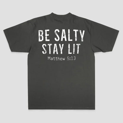 Be Salty Stay Lit Printed Men's T-shirt
