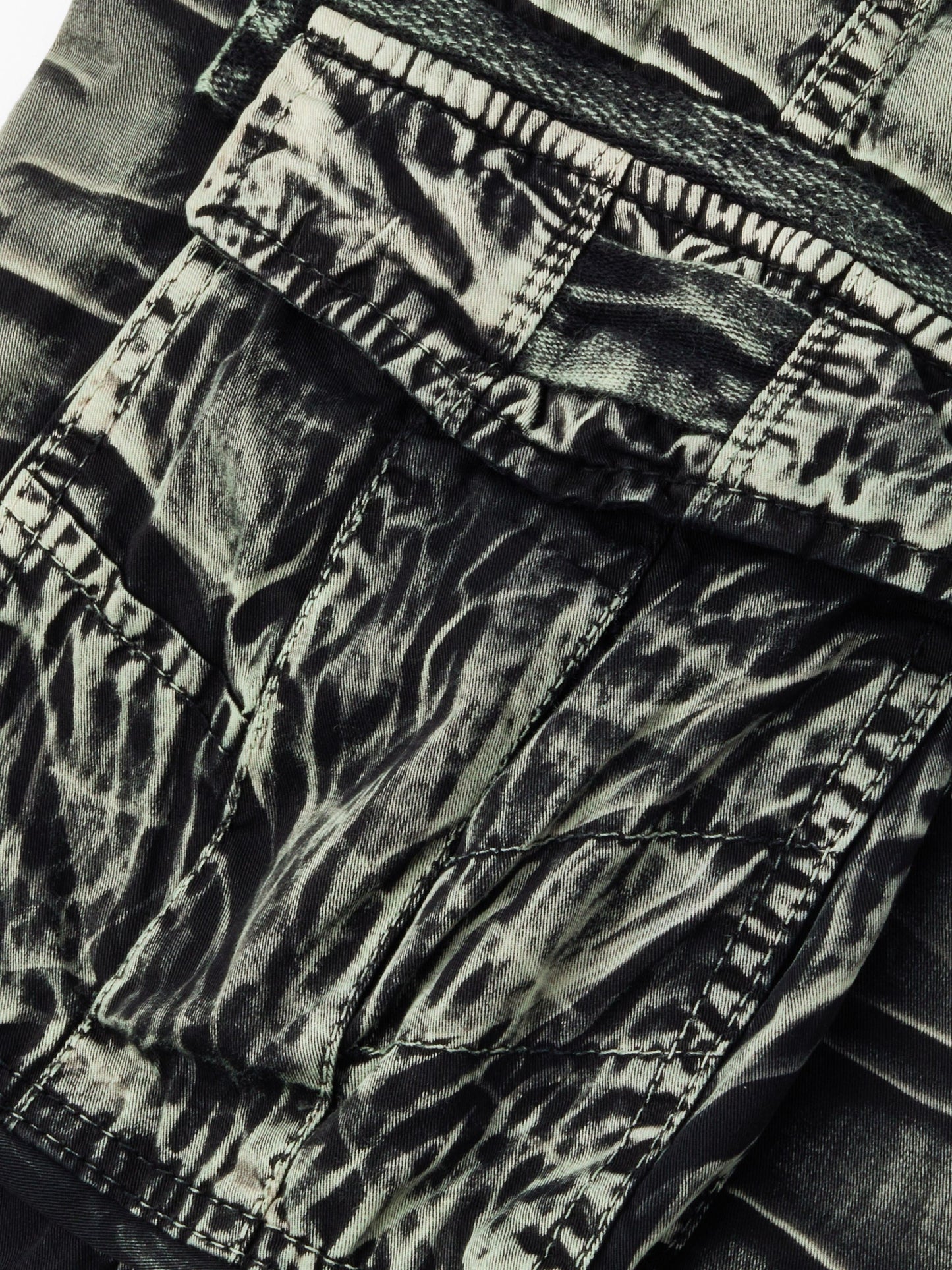 Manlyflex Camo Pattern Cotton Cargo Shorts