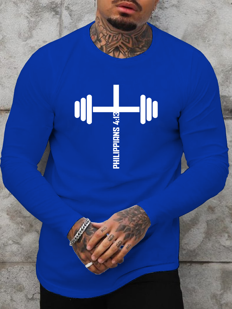 Christian Fitness Philippians 4:13 Long Sleeve T-Shirt