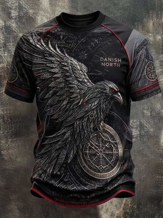 Men's Vintage Viking-Print T-Shirt