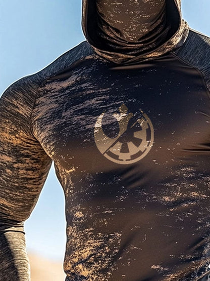 Men's Outdoor Sun Protection Breathable Cool Hooded Sun Protection Long Sleeve Top
