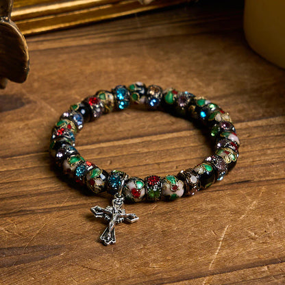 Handcrafted Cloisonné Beads Timeless Faith Bracelet A Testament of Christ's Presence