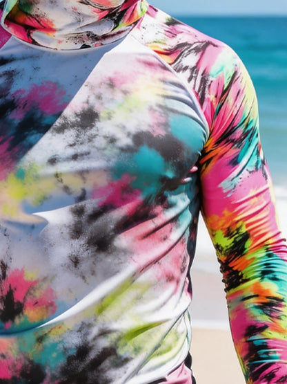 Men's Outdoor Sun Protection Breathable Cool Hooded Sun Protection Long-Sleeved Top