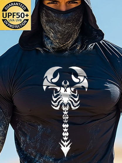 Men's Outdoor Sun Protection Breathable Cool Hooded Sun Protection Long Sleeve Top
