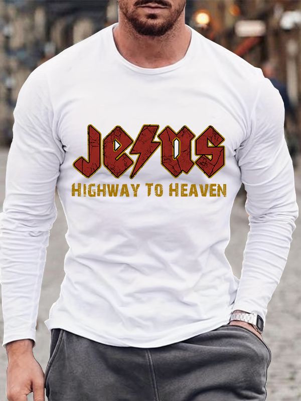 Jesus Highway to Heaven Long Sleeve T-shirt