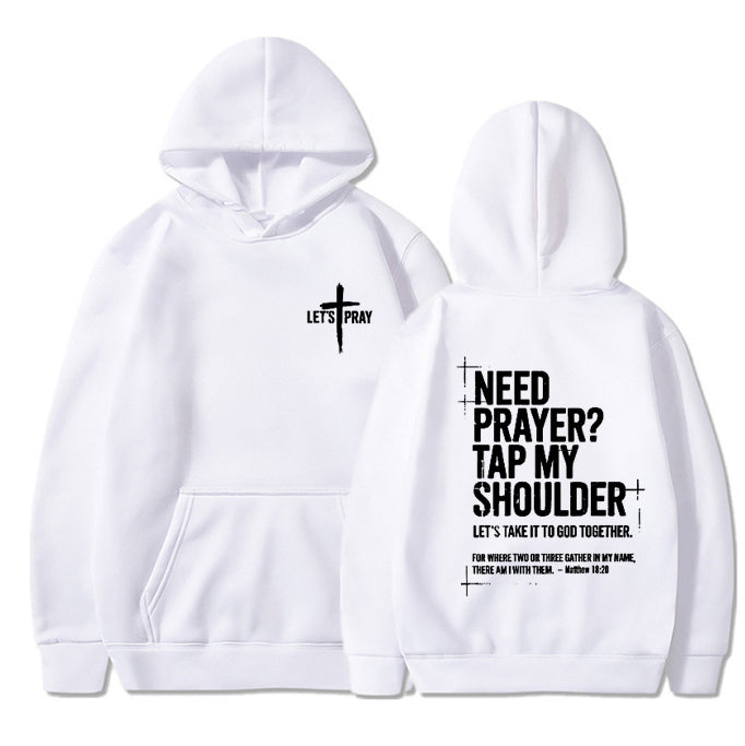 Tap My Shoulder Let’s Pray Christian Hoodie.