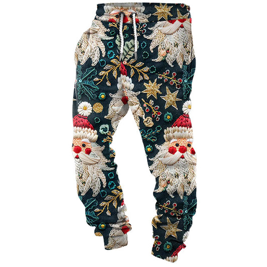 Men's Santa Christmas Casual Vintage Sports Pants
