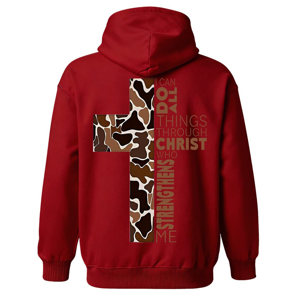 I Can Do All Things Through Christ Who Strengthens Me Printed Men's Hoodie